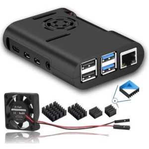 Raspberry Pi 4 Case, with Cooling Fan and Heatsink