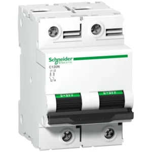 Schneider C120N C Curve 2 Pole Miniature Circuit Breaker