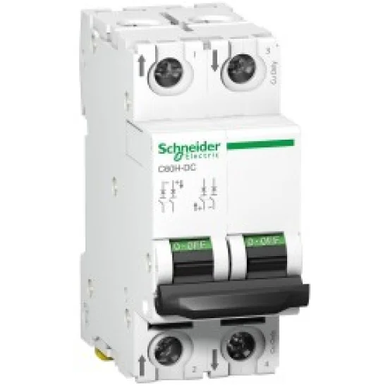 Schneider C60H-DC C Curve 2 Pole Miniature Circuit Breaker