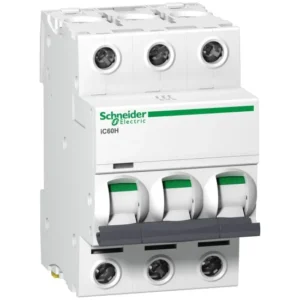 Schneider iC60H B Curve 3 Pole Miniature Circuit Breaker