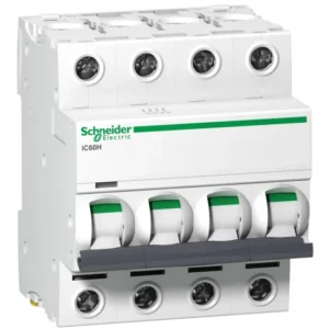 Schneider iC60H B Curve 4 Pole Miniature Circuit Breaker