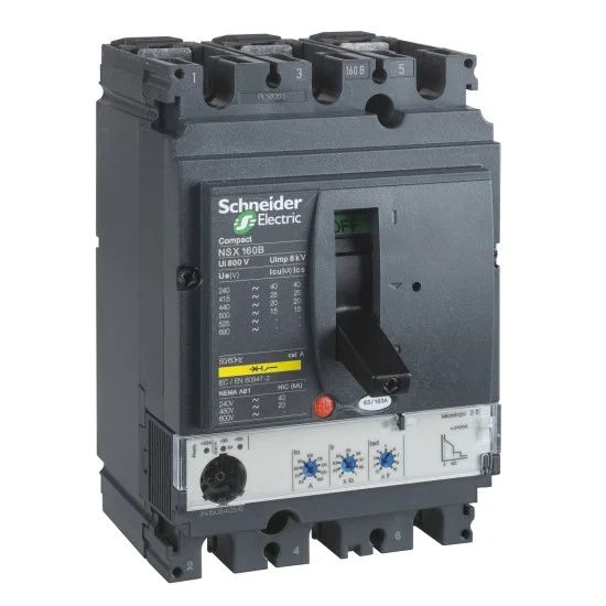 Schneider NSX160N Micrologic 2.2 160A 3 Pole Compact Circuit Breaker