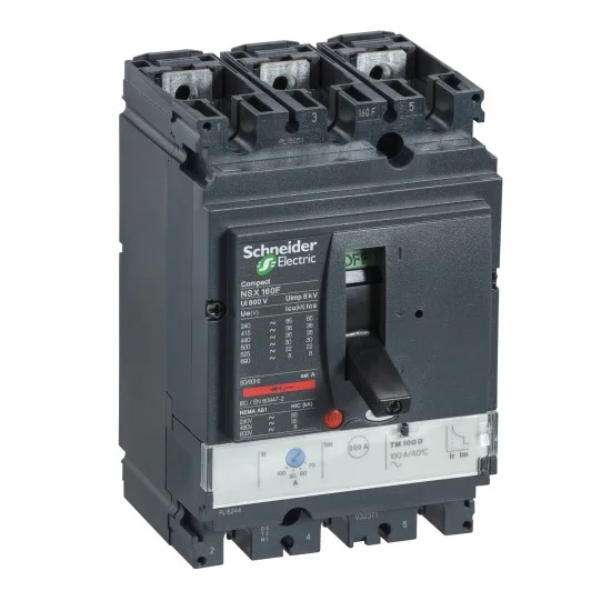 Schneider NSX160N TMD-160A 3 Pole Compact Circuit Breaker