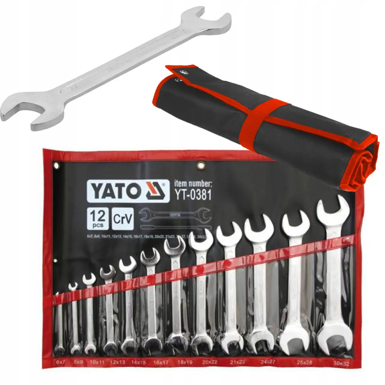 YATO DOUBLE RING SPANNER SET 6-32MM 12PCS
