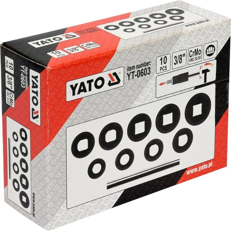 YATO TWIST SOCKET SET 3/8" 10PCS