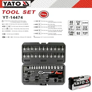 YATO SOCKET SET 1/4" 46PCS