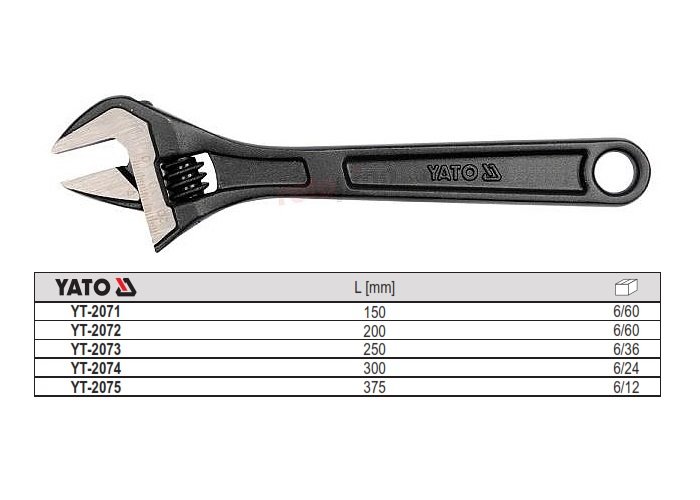 YATO ADJUSTABLE WRENCH 10" (250MM)