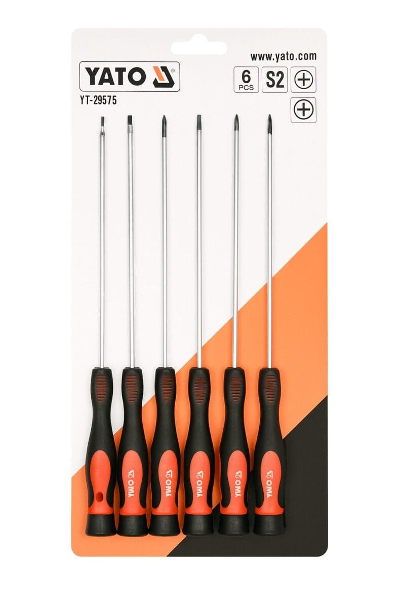 YATO LONG PRECISION SCREWDRIVER SET 6PCS