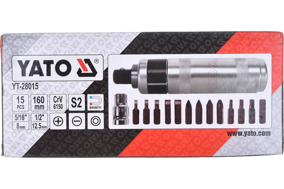 YATO 15PCS IMPACT SCREWDRIVER SET