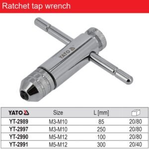 YATO RATCHET TAP WRENCH M3-M10 85ML