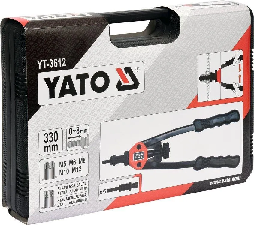 YATO HAND NUT RIVETER TOOL M5-M12 (330mm)