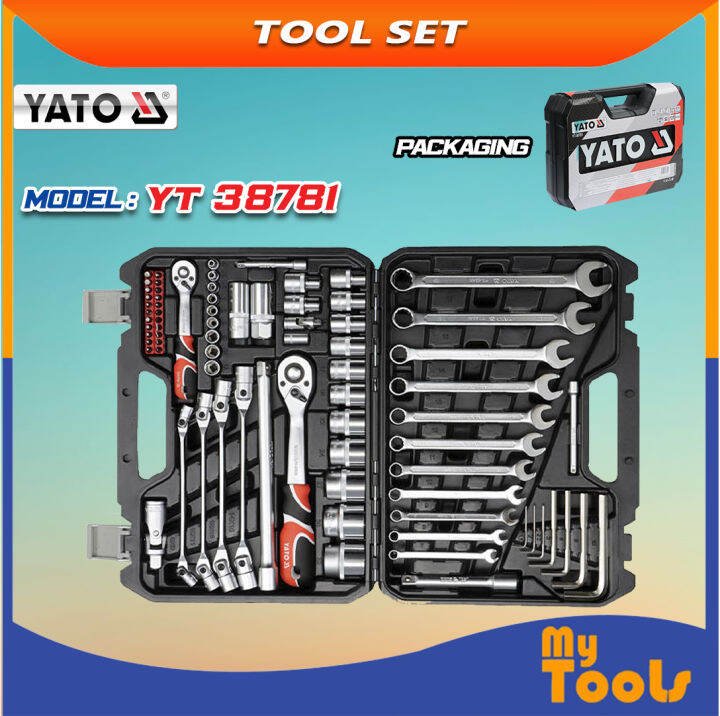 YATO SOCKET SET 1/4" & 1/2" 77PCS