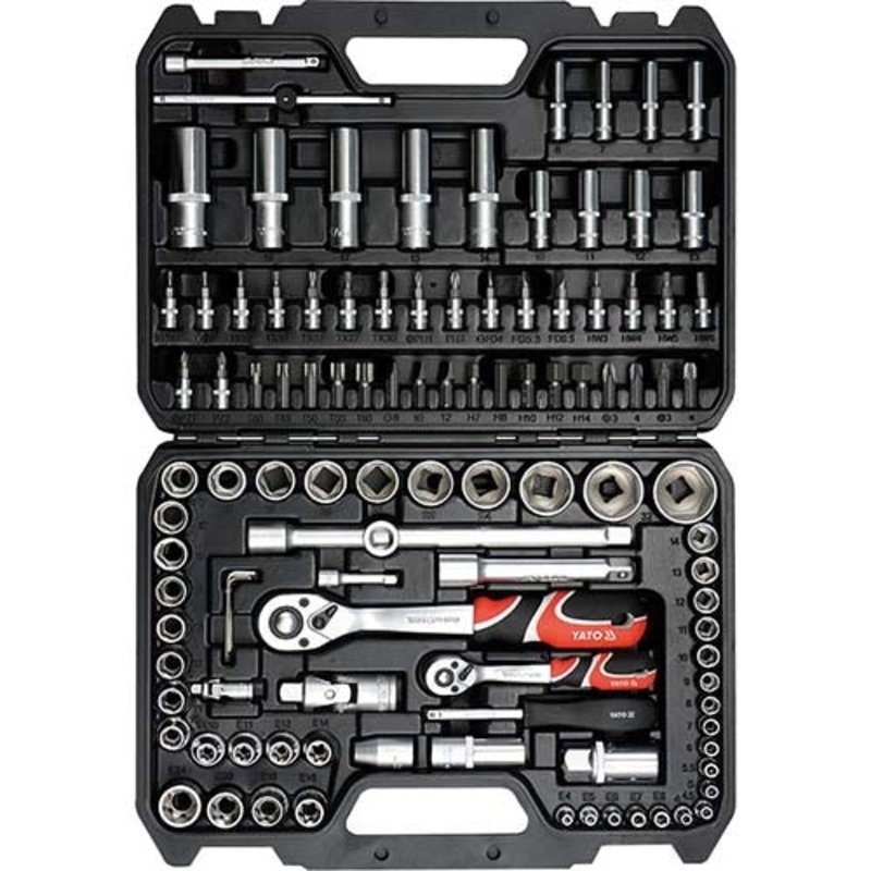 YATO SOCKET SET 1/4", 3/8" & 1/2" 216PCS