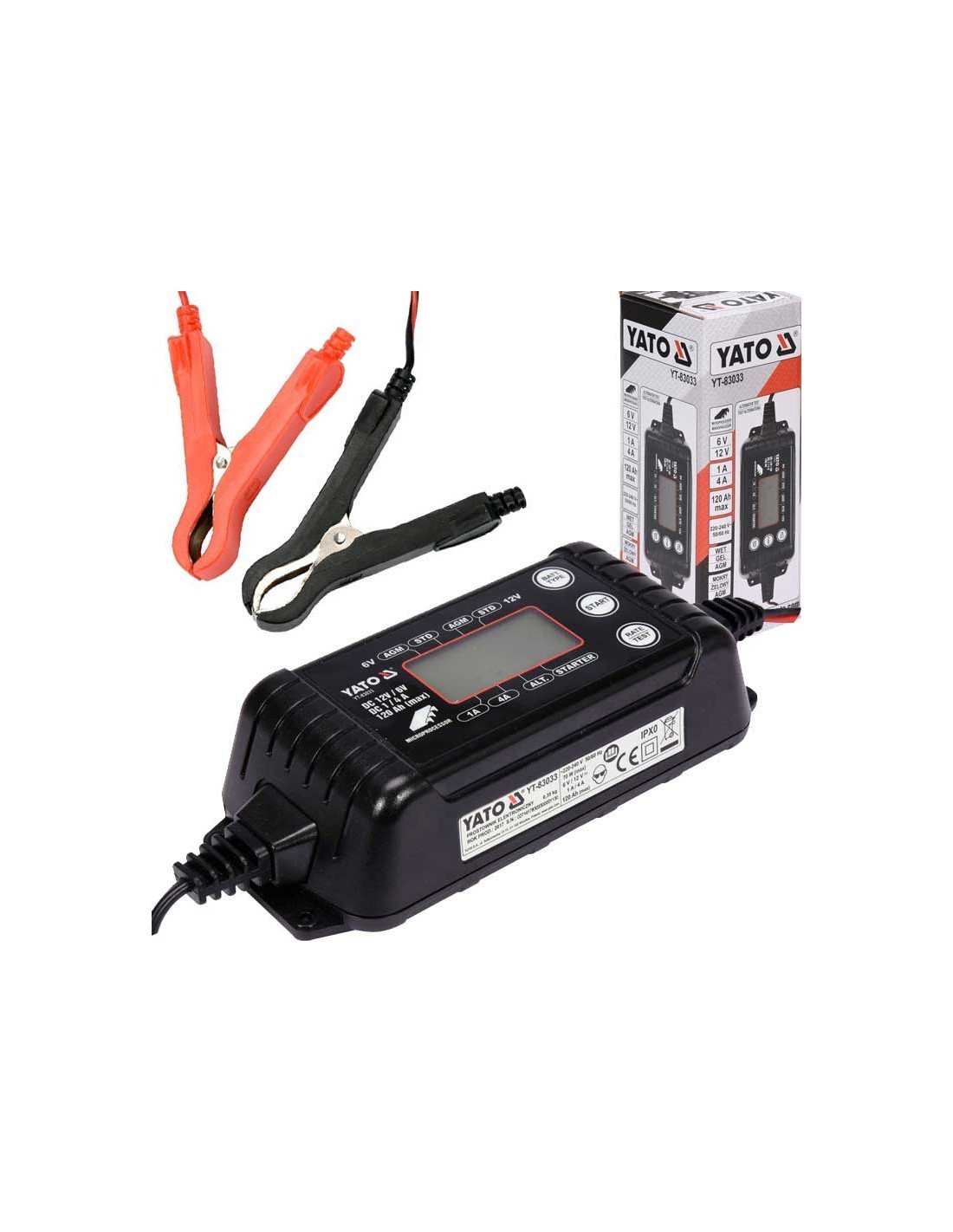 YATO ELECTRONIC BATTERY CHARGER 6/12V