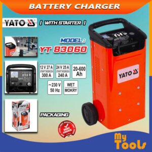 YATO BATTERY CHARGER WITH ENGINE START-UP 24V